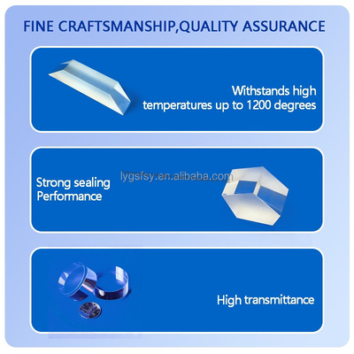 کیفیت  Optical Quartz Prism Custom Cutting Welding Processing Service For Square Clear Quartz Plate کارخانه