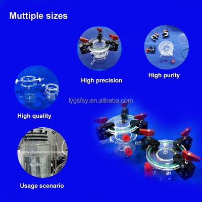 کیفیت  Customized Double Walled UV Quartz Glass Quartz Photocatalytic Reactor کارخانه