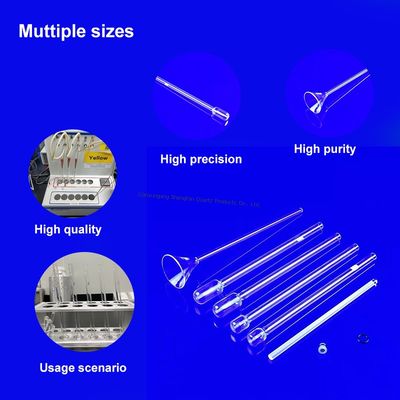 کیفیت  High Temperature Resistant Quartz Glass BET Adsorption Tubes Corrosion Resistant Highly Transparent کارخانه