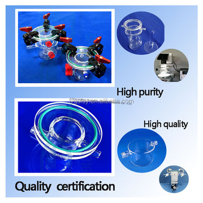 کیفیت  High Precision Flanged Quartz Glass Reactor with Ozone Free Welding for 1100℃ Hydrogen Production کارخانه