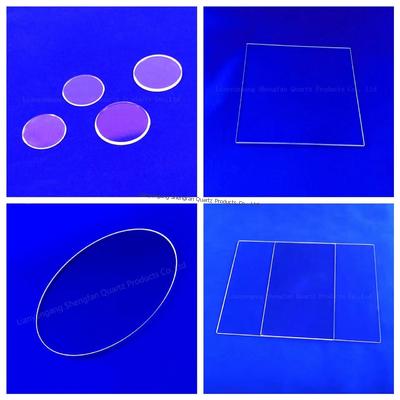 کیفیت  Custom Optical Fused Quartz Glass  Sheet With High Transmitance کارخانه