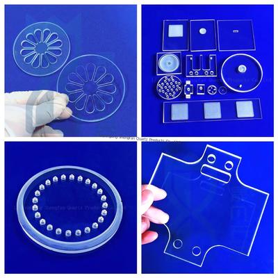 کیفیت  High Purity SIO2>99.99% Fused Quartz Plate with 92% Light Transmittance and ±0.02mm Tolerance کارخانه