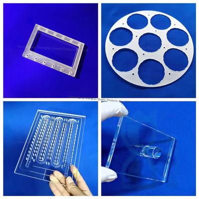 کیفیت  Customized Quartz Disc Quartz Glass Sheet Optical Quartz Glass Plate With High Transmitance کارخانه