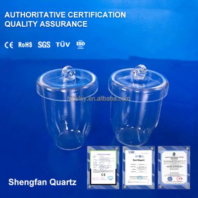 کیفیت  High-purity 99.99% corrosion-resistant quartz crucible with lid کارخانه