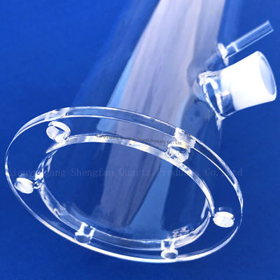 کیفیت  Customized High temperature resistant 1200 high purity 99.99% Quartz flange Tube کارخانه