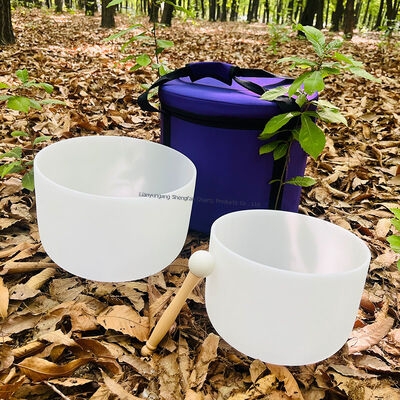 کیفیت  Custom Logo 99.99% Pure Quartz Crystal Singing Bowl Tuned to 440Hz/432Hz for Chakra Balancing کارخانه