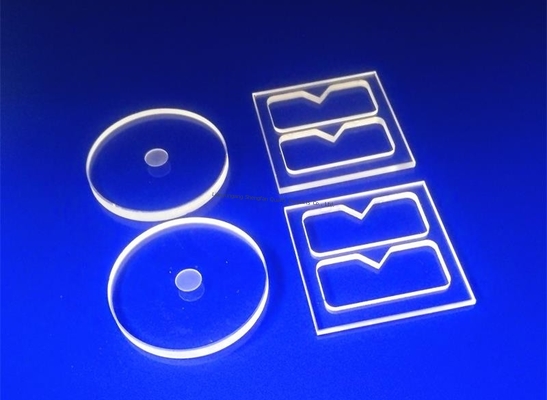 کیفیت  Polished Surface Fused Silica Glass , Silica Glass Plate Transparant glass milling visible light transmittance کارخانه