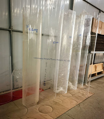 لوله شیشه ای کوارتز شفاف با نفوذ بالا با عایق الکتریکی خوب و مقاومت در برابر خوردگی