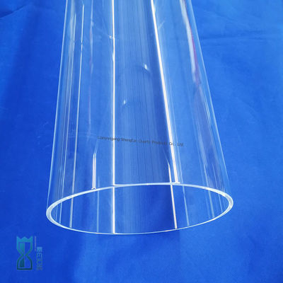 لوله شیشه‌ای کوارتز سفارشی کارخانه‌ای با قطر بزرگ، مقاوم در برابر دمای بالا و خوردگی برای کاربردهای صنعتی