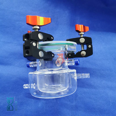 راکتور شیشه ای کوارتز شفاف ساخت سفارشی برای آزمایشگاه