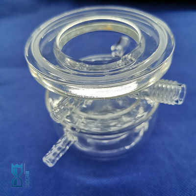 راکتور شیشه ای کوارتز شفاف ساخت سفارشی برای آزمایشگاه