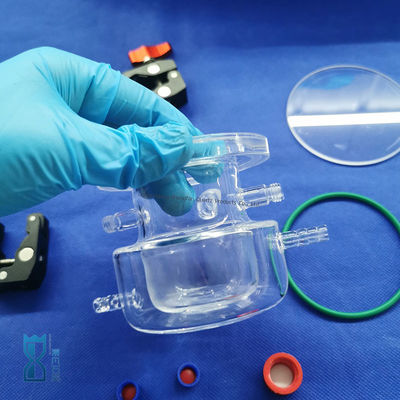 راکتور شیشه ای کوارتز شفاف ساخت سفارشی برای آزمایشگاه