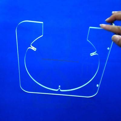 صفحه کوارتز ذوب شده با خلوص بالا SiO2>99.99% با 92% عبور نور و تلرانس 0.02mm±