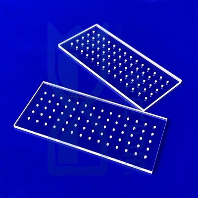 شکل مقاوم در برابر گرما با خلوص بالا صفحه شیشه ای کوارتز ± 0.02mm تحمل سفارشی برای دمای بالا