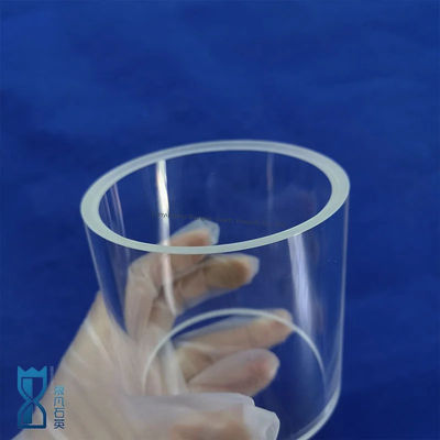 SiO2 با خلوص بالا 99.99٪ لوله شیشه ای کوارتز با 1180 ° C نقطه جوش و 1100 ° C نقطه کشش برای استفاده صنعتی