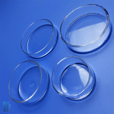 کارخانه سفارشی آزمایشگاه دور شفاف مقاوم در خوردگی کوارتز شیشه ای ظرف پتری