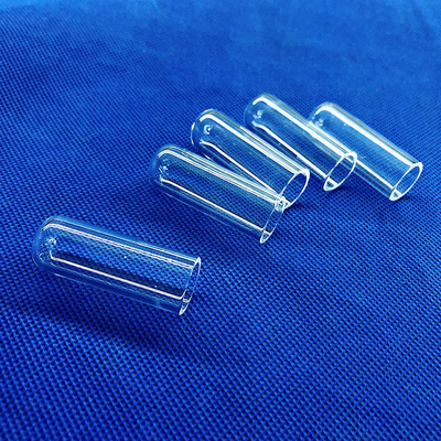 عمده فروشی مقاومت در برابر دمای بالا لوله تست شیشه ای کوارتز سفارشی یک پای بسته گرد یا پایین صاف