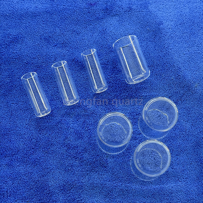 عمده فروشی مقاومت در برابر دمای بالا لوله تست شیشه ای کوارتز سفارشی یک پای بسته گرد یا پایین صاف