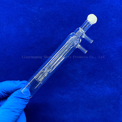 فابریکه ابزار کوارتز سفارشی آزمایشگاه لوله شیشه ای کوارتز مقاوم در برابر دمای بالا