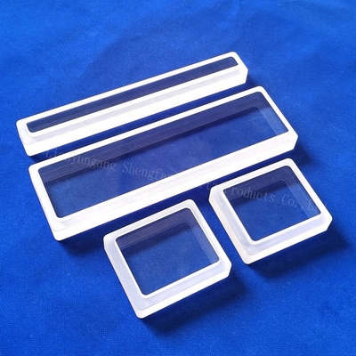 انتقال بالا دیسک کوارتز ذوب شده سفارشی صاف Square Step Quartz Plate برای نیمه هادی
