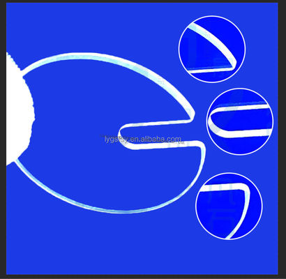 شفافیت بالا 99.99٪ خالصیت صفحه شیشه ای کوارتز با دمای کار 1100 ° C