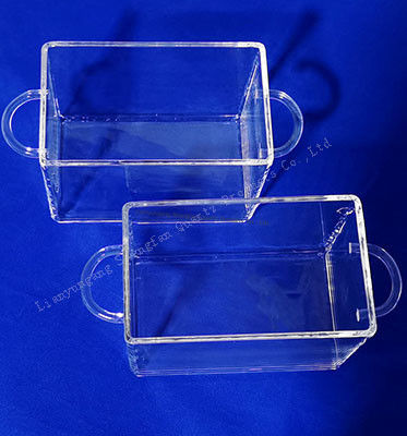 ظرف شیشه کوارتز ذوب شده سفارشی کارخانه با دسته