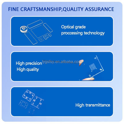 صفحه شیشه ای کوارتز شفاف با انتقال نور بالا، مقاومت در برابر دمای بالا و مقاومت در برابر خوردگی برای کاربردهای فنی