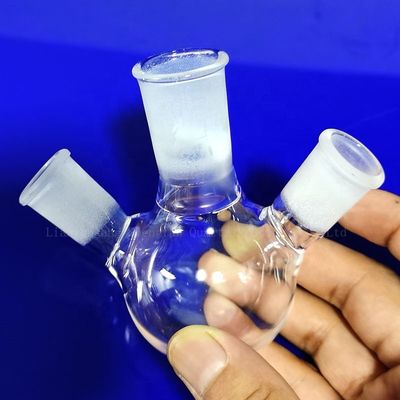 بطری سه گردن با صفحه کوارتز شفاف ساخته شده به دست در خدمات تراش و برش