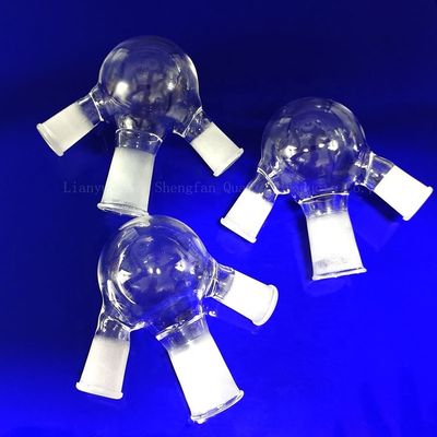 بطری سه گردن با صفحه کوارتز شفاف ساخته شده به دست در خدمات تراش و برش
