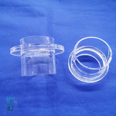 لوله شیشه ای کوارتز فلنج دار با انتقال 80% UV، مقاومت در برابر خوردگی در دمای بالا، سفارشی سازی
