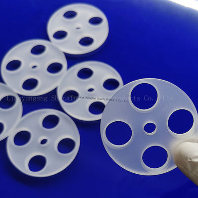 خالصیت بالا SIO2 99.99٪ مقاومت در برابر دمای بالا 1100°C صفحه شیشه ای کوارتز