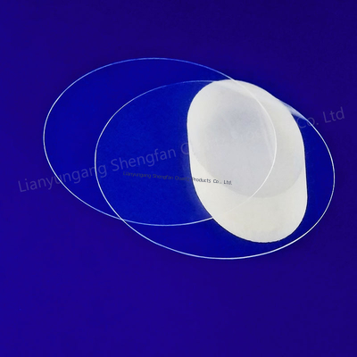 دیسک کوارتز ذوب شده سفارشی صفحه شیشه ای کوارتز 92٪ انتقال نور 2.2g / cm3 تراکم