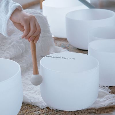 7 چاکرا تعادل کوارتز کاسه خوانندگی با 12 نوت موسیقی و مقاومت در برابر دمای بالا برای مدیتیشن