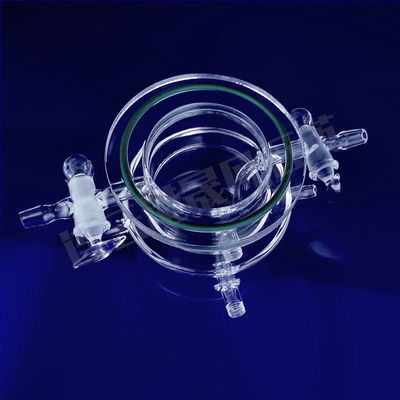 رآکتور شیشه ای کوارتز با نورپردازی 50-1000 میلی لیتر با دمای کار 1100 درجه سانتی گراد