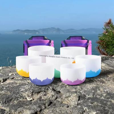 Pure Quartz Crystal Singing Bowl Set for Meditation Healing and Sound Therapy Designed to Create a Sacred Sanctuary Atmosphere