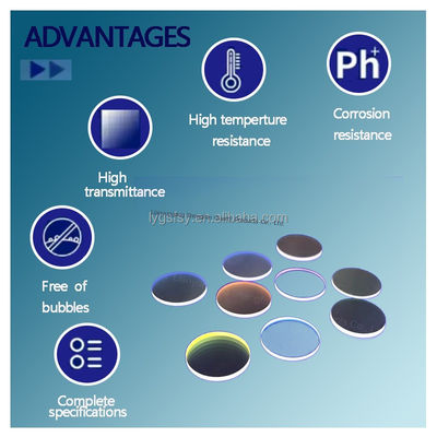 صفحه شیشه کوارتز با شفافیت بالا 92%، صفحه روکش‌دار کوارتز برای کاربردهای لامپ UV