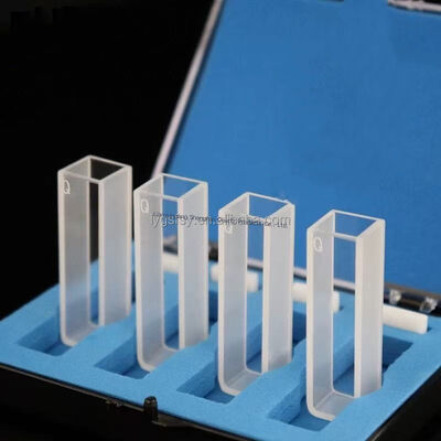 High-temperature and Corrosion Resistant Quartz Glass Colorimeter Cuvette with 3.5ml Capacity