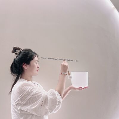 ست کاسه آواز کریستالی قابل تنظیم 6-12 اینچ با مضراب و حلقه های O رایگان برای شفای چاکرا