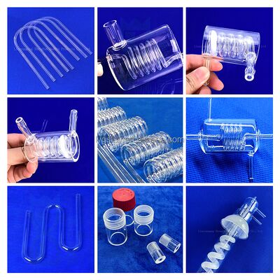 لوله فلنج کوارتز با خلوص بالا 99.99% مقاوم در برابر خوردگی لوله ماسه کوارتز