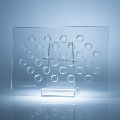 Processing Laser Drilling Transparent Quartz Glass Plate With Hole