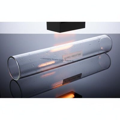 لوله شیشه ای کوارتز مقاوم به گرما با قطر بزرگ سفارشی با SiO2 با خلوص بالا> 99.99٪