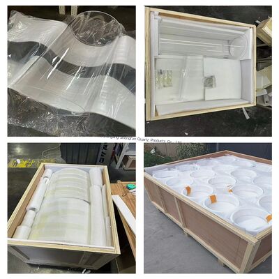 لوله شیشه‌ای کوارتز شفاف با خلوص بالا 99.99% مقاوم در برابر حرارت برای کاربردهای صنعتی