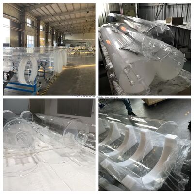 لوله شیشه‌ای کوارتز شفاف با خلوص بالا 99.99% مقاوم در برابر حرارت برای کاربردهای صنعتی