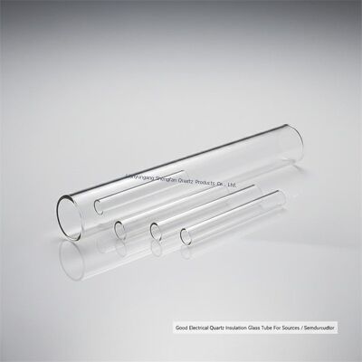 عایق برق خوب مقاومت حرارت بالا لوله شیشه ای کوارتز با انتقال نور بالا برای کاربردهای نیمه هادی