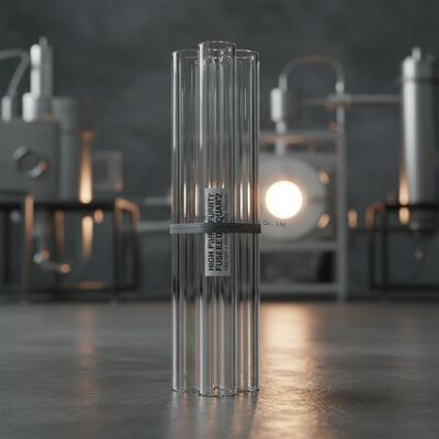 High Purity SIO2 99.99% Quartz Glass Tube for Furnaces with 1100℃ Working Temperature and 100-1000mm Large Diameter