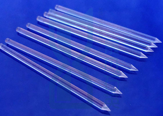 Cone Shape End Clear Fused Quartz Rod For Heating