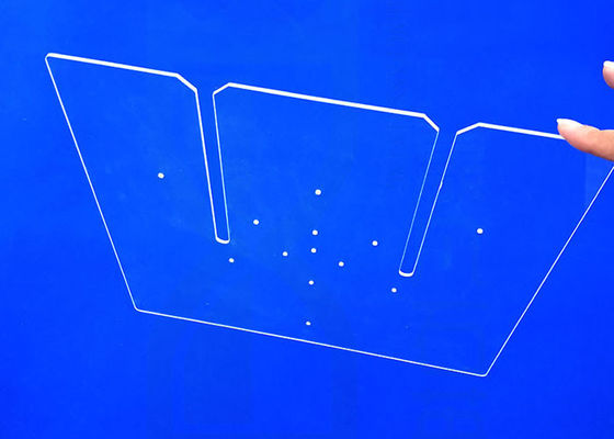 مستطیل انتقال قوی Uv Clear SIO2 Fused Silica Plate