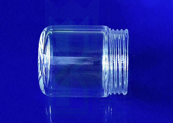 سفارشی کردن بطری شیشه ای کوارتز 2.2g/Cm3 کف صاف صاف با دهانه رزوه پیچ