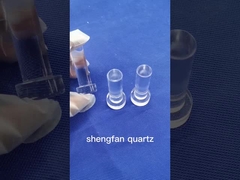 لوله آزمایش کوارتز خالص با مقاومت قلیایی دهان مشترک زمین شفاف برای آزمایشگاه