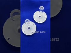 فشار سفارشی دوامدار لوله کوارتز گرم کننده لوله کوارتز شفاف وکیوم مهر و موم فلنج